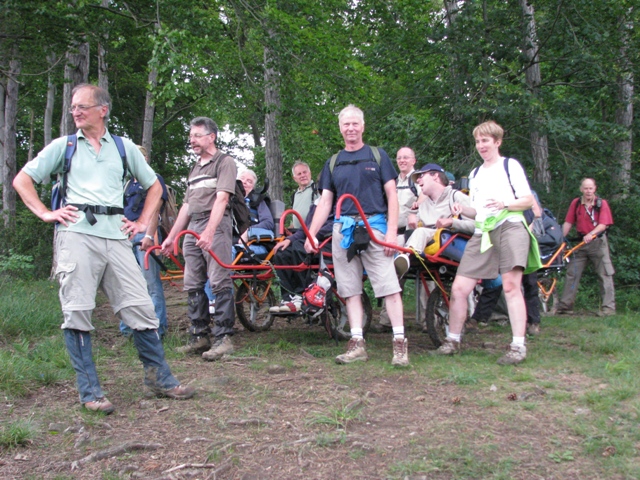 randonnée sportive avec joëlettes, Marche-les-Dames, 2012